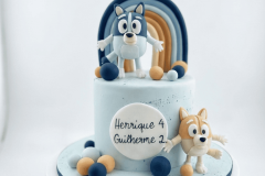 Bolo aniversário infantil tema Bluey