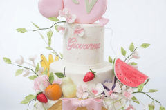 Bolo aniversário infantil tema Frutas Giovanna