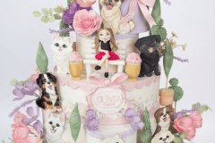 Bolo aniversário infantil tema cachorrinhos