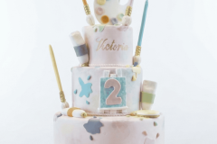 Bolo aniversário infantil tema Pintura/Artes