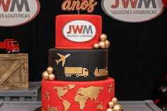 Bolo personalizado empresa JWM Soluções Logísticas