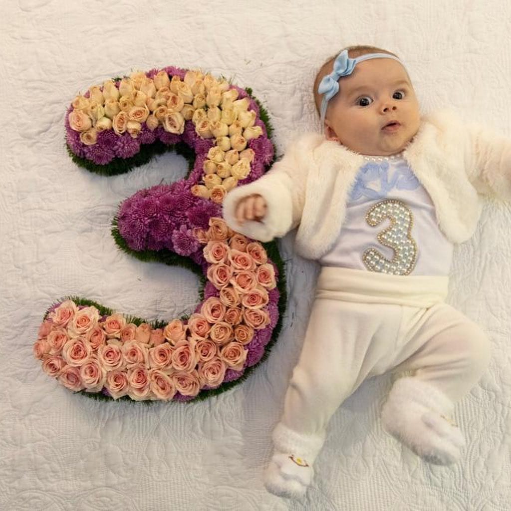 Mesversário da Liz filha da Thaeme 3 meses