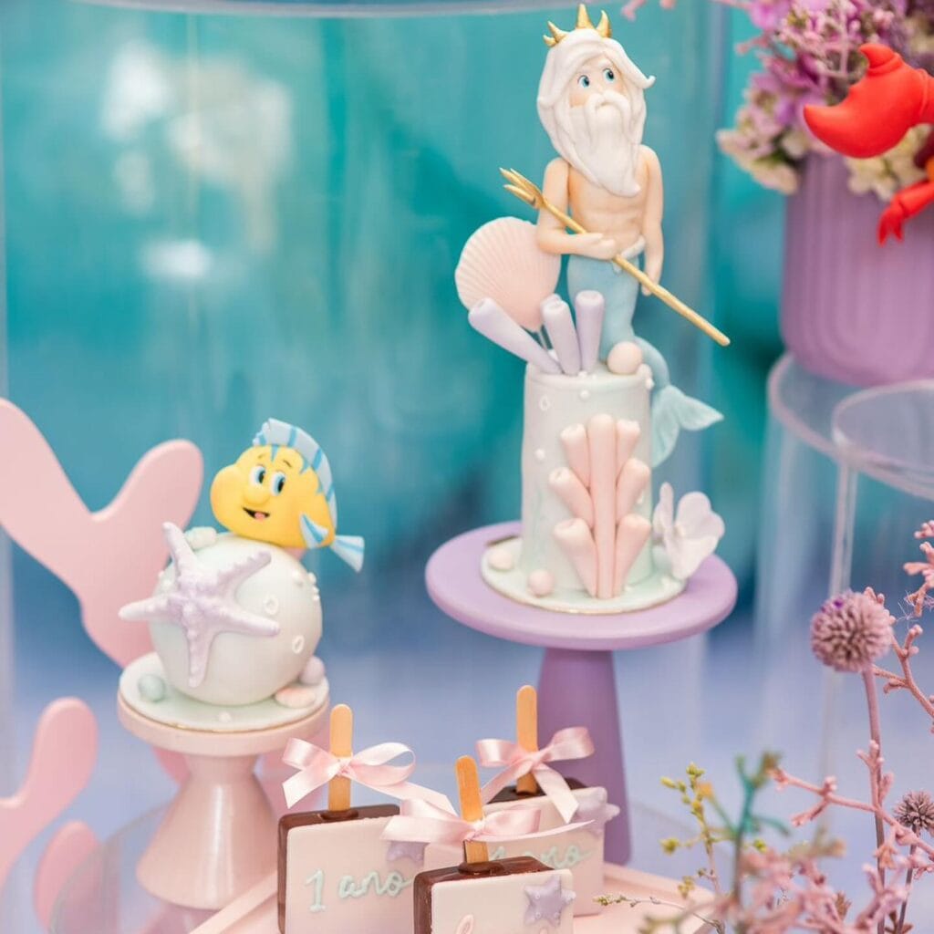 Cilindro de Chocolate Tema Sereia Ariel