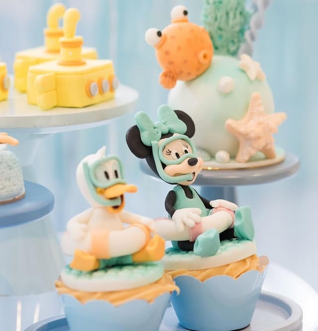 Cupcake tema Mickey na Praia